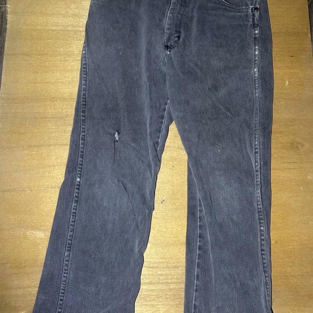 Wrangler Men's Black Jeans Size 34x32 Western Cowboy Rodeo Work Wear
